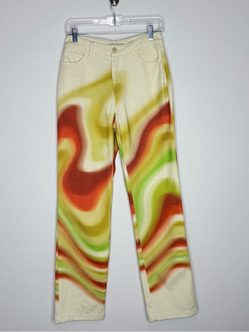 Paloma Wool Kent Pants Psychedelic Multicolor Straight Leg Jeans 38 US 6